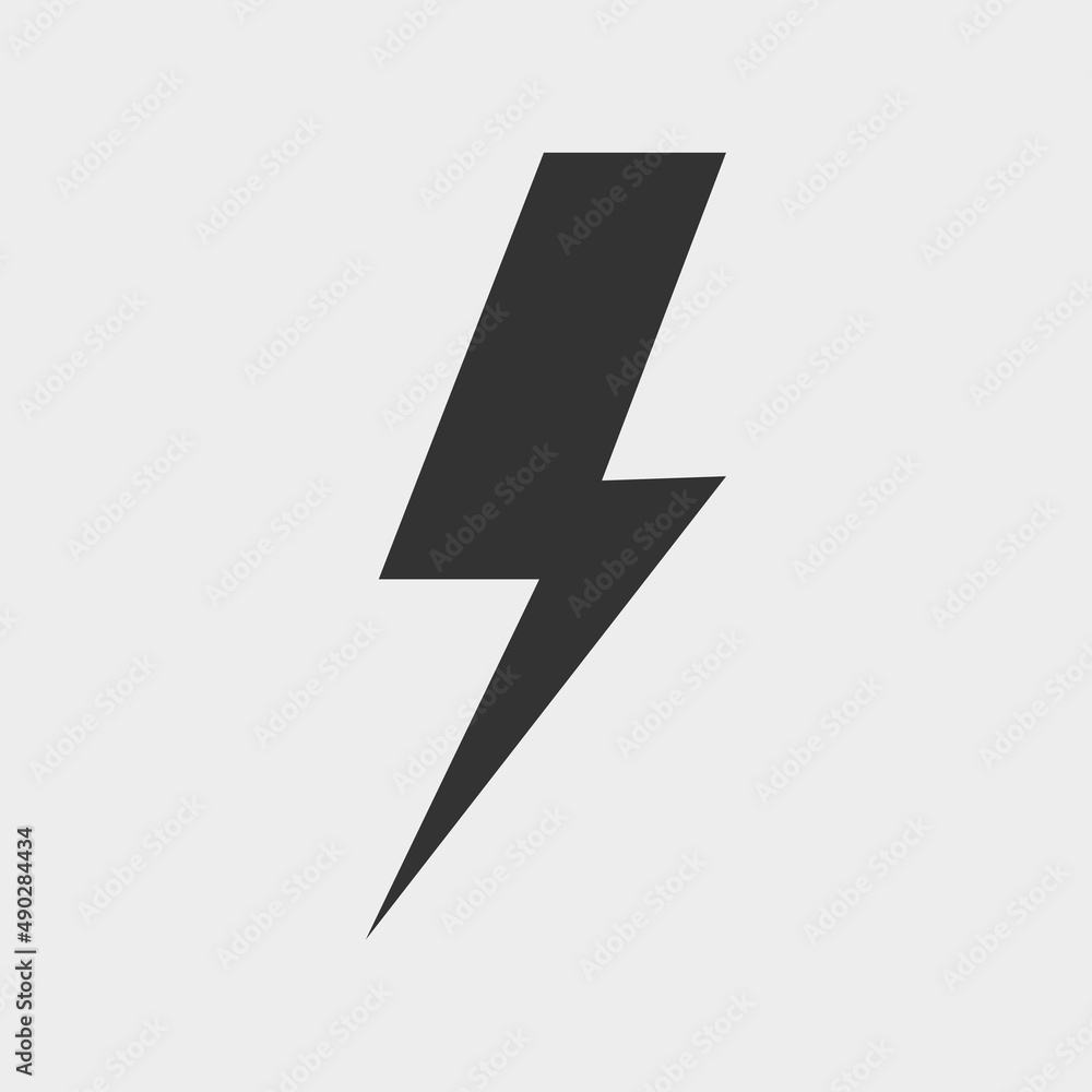 Lightening vector icon illustration sign Lightening vector icon illustration sign