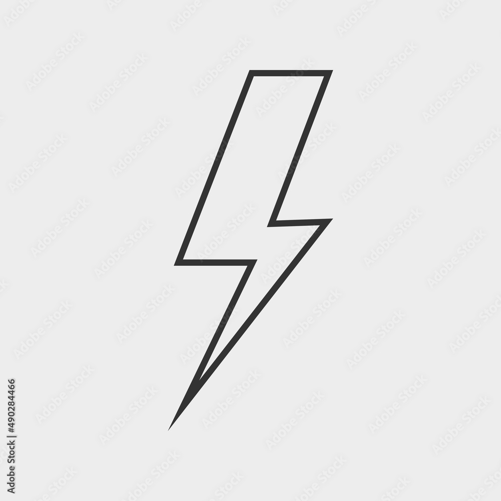 Lightening vector icon illustration sign Lightening vector icon illustration sign