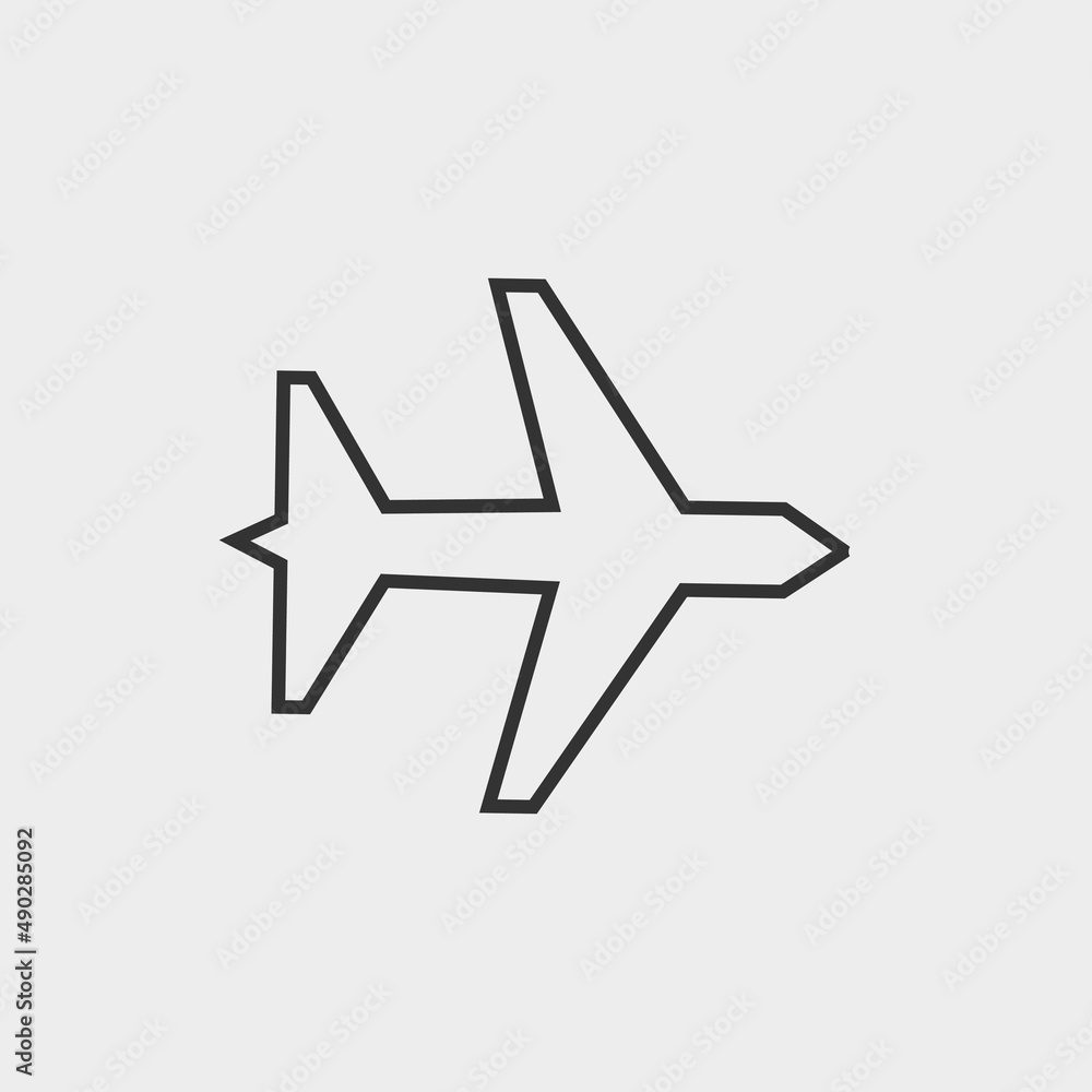 Plane vector icon illustration sign Plane vector icon illustration sign