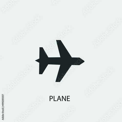 Plane vector icon illustration sign