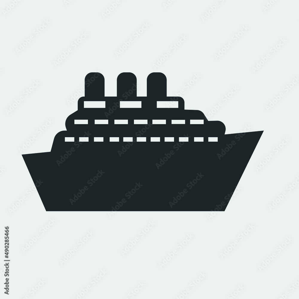 Ship vector icon illustration sign Ship vector icon illustration sign
