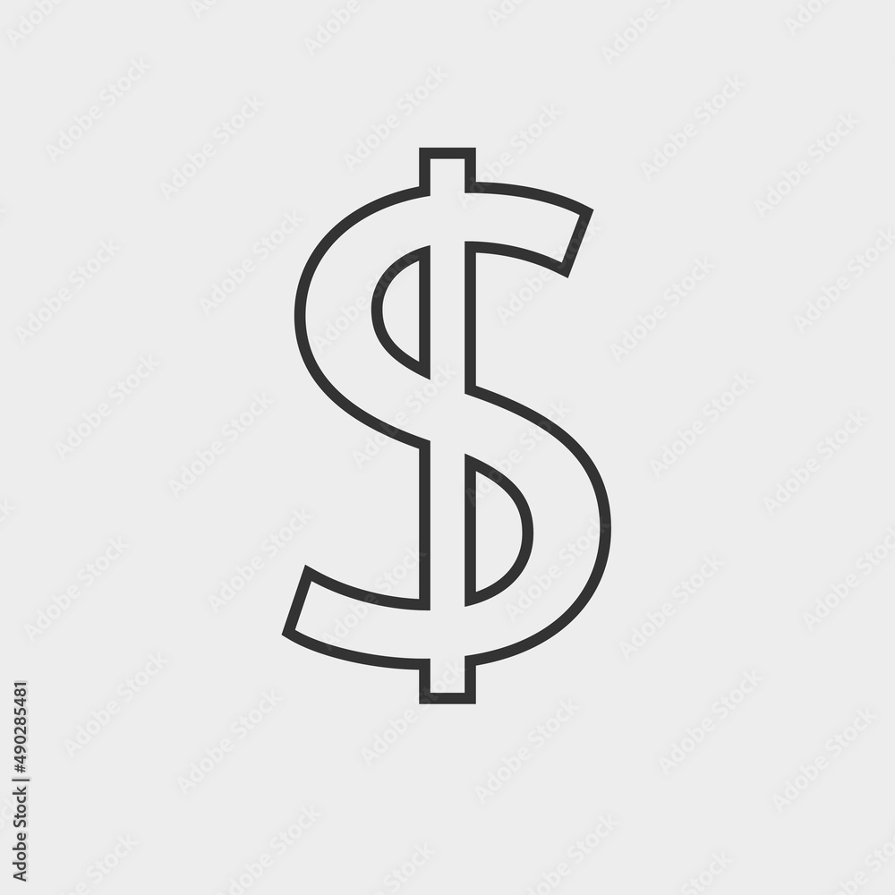 Money dollar sign vector icon illustration sign