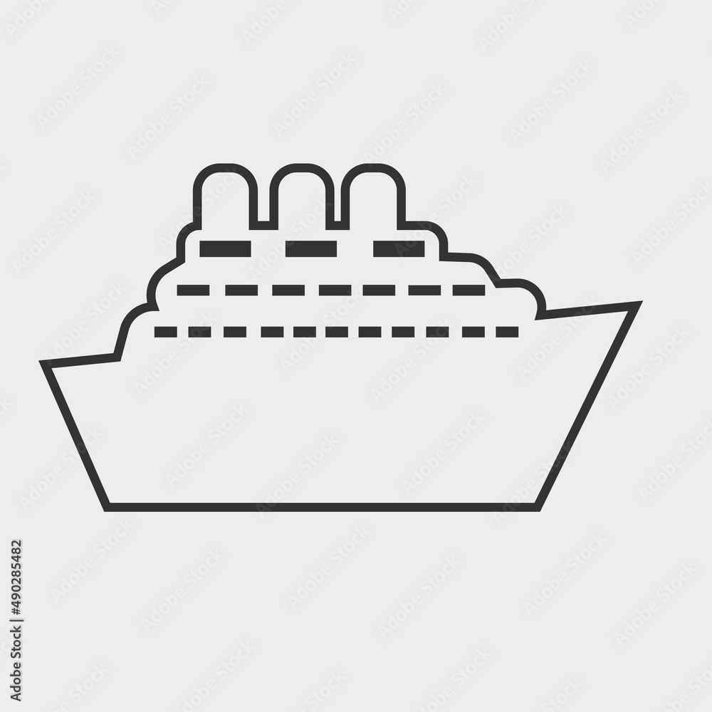 Ship vector icon illustration sign Ship vector icon illustration sign