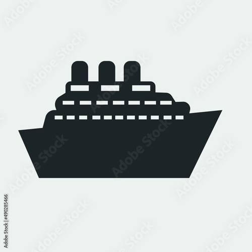 Ship vector icon illustration sign