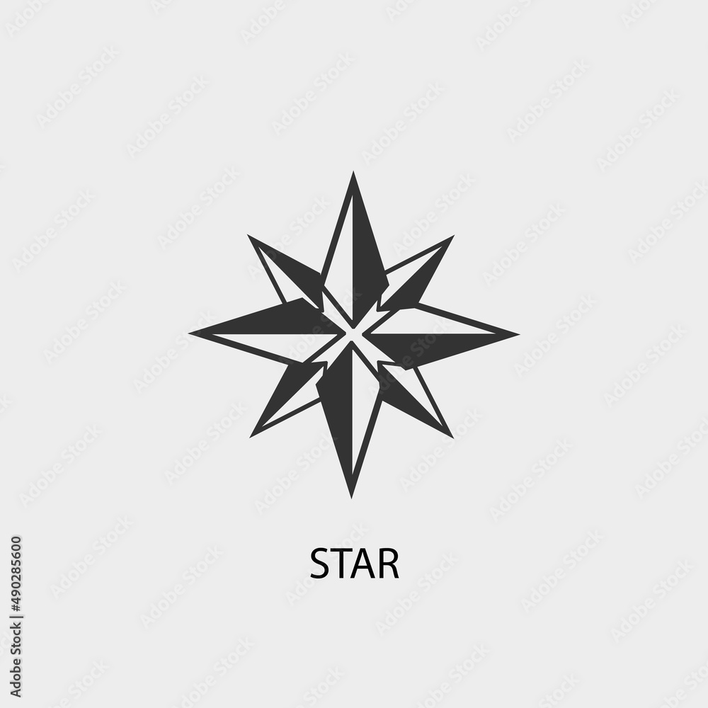 Obraz premium Star vector icon illustration sign