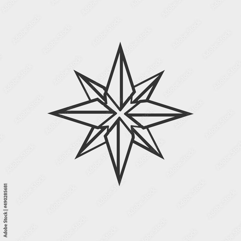 Star vector icon illustration sign Star vector icon illustration sign