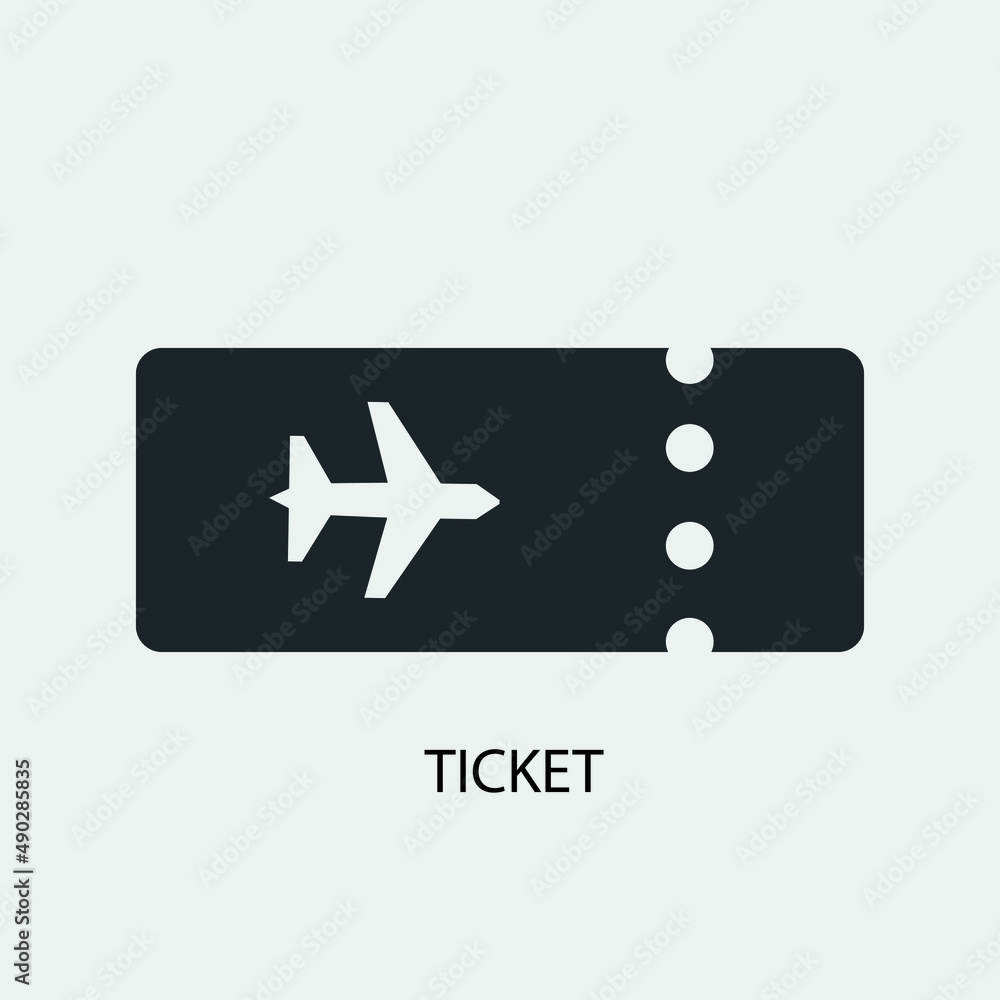 Fototapeta premium Ticket vector icon illustration sign