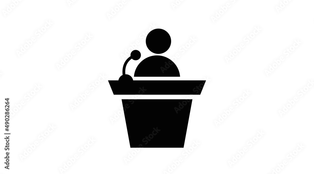 Speaker Icon. Vector isolated flat editable black and white illustration Speaker Icon. Vector isolated flat editable black and white illustration