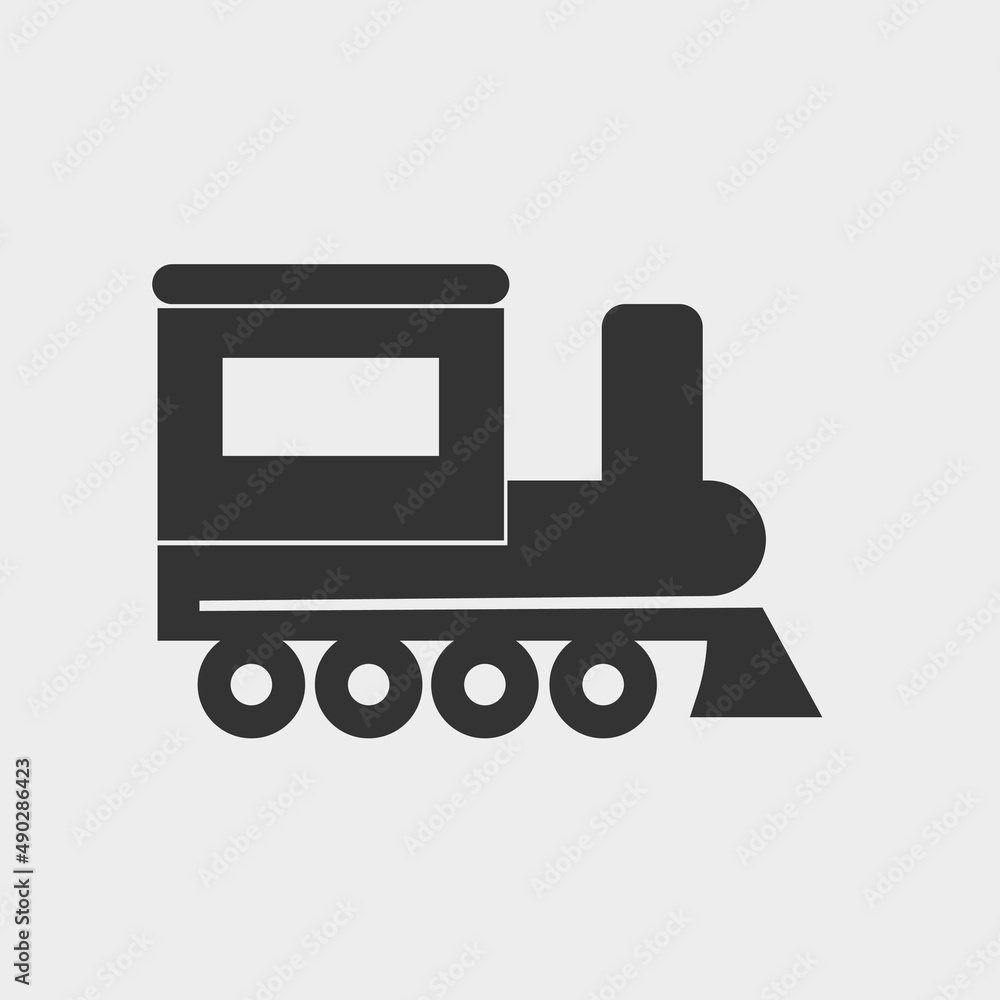 Train vector icon illustration sign Train vector icon illustration sign