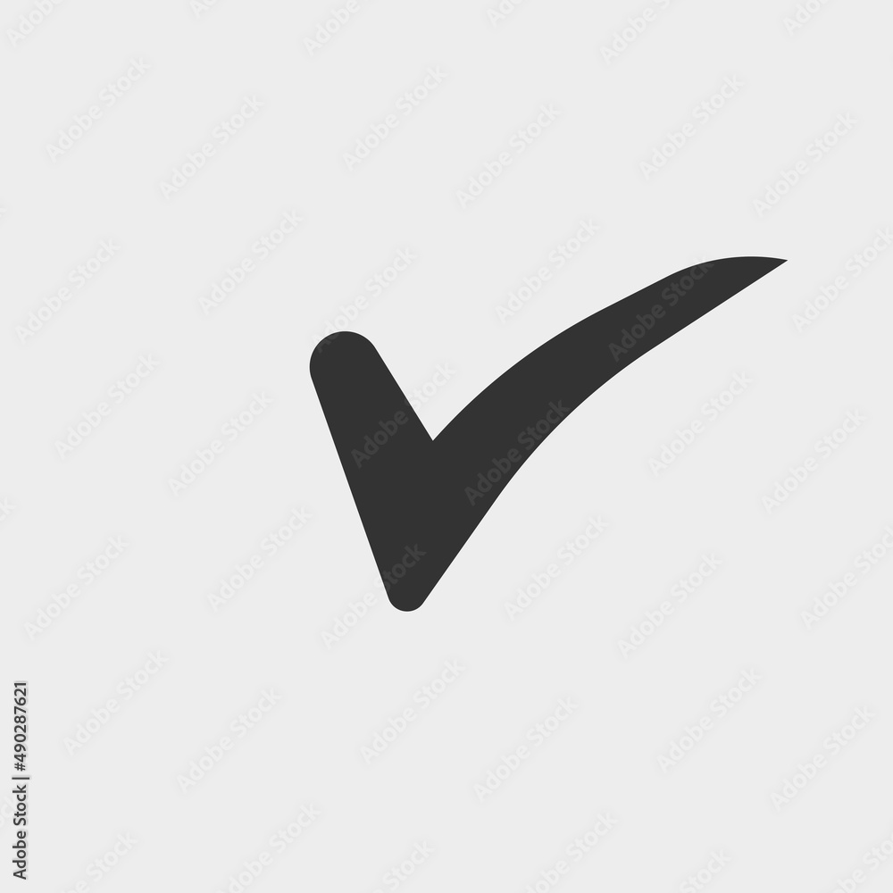 Check mark vector icon illustration sign Check mark vector icon illustration sign