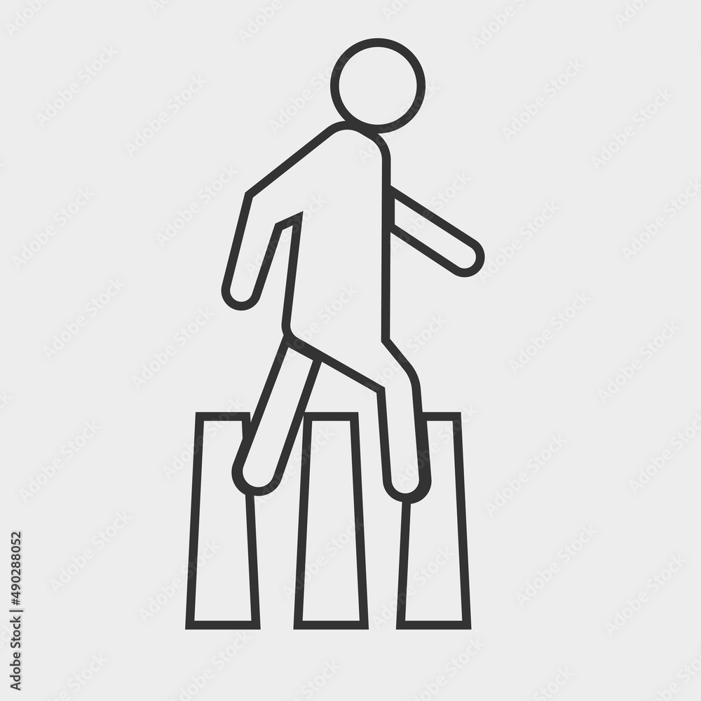 Crosswalk logo vector icon illustration sign