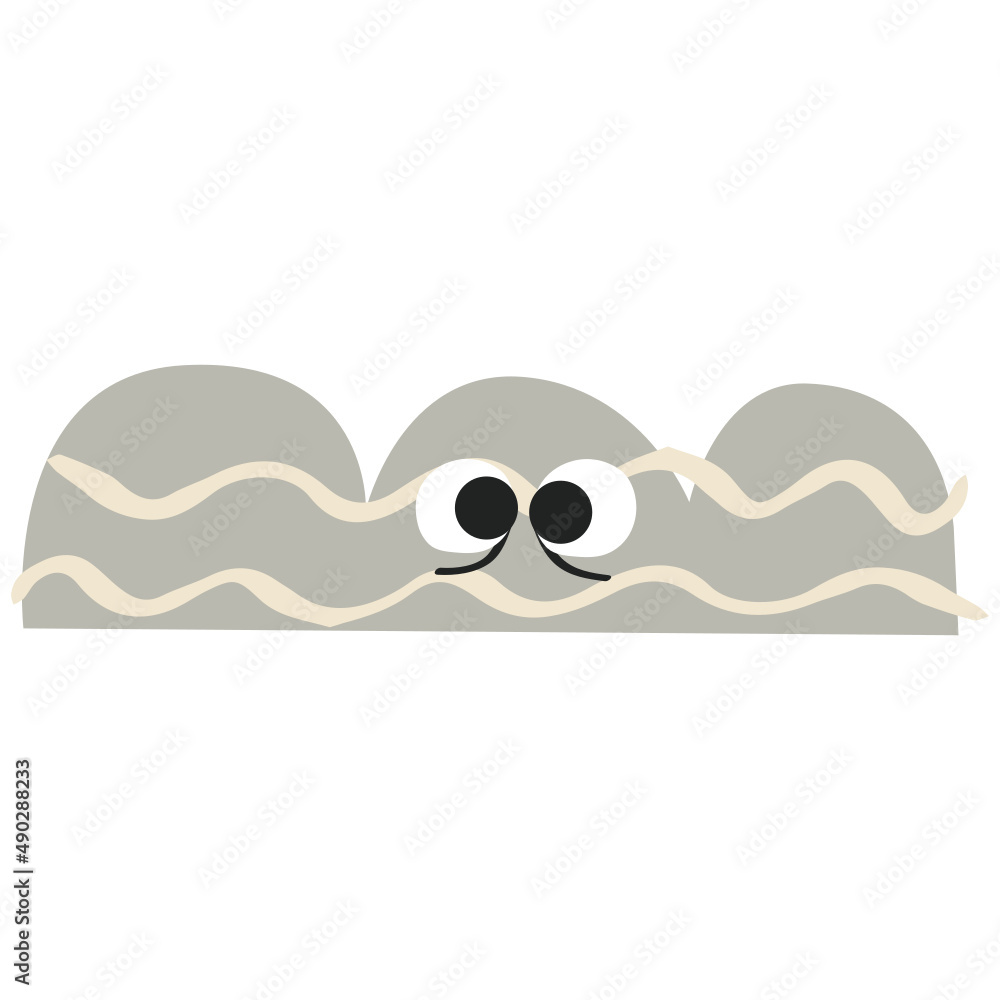 Abstract shape character with pattern vector illustration in flat color design Abstract shape character with pattern vector illustration in flat color design