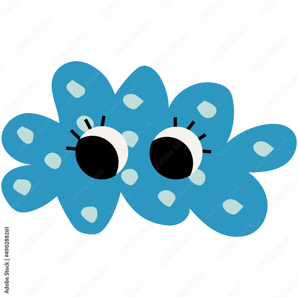 Fototapeta premium Abstract shape character with pattern vector illustration in flat color design