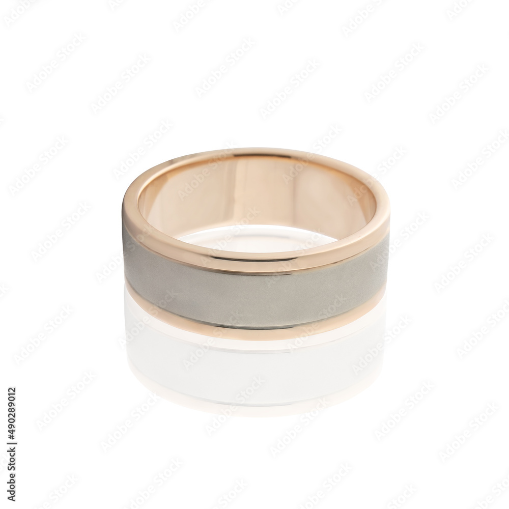 Jewelry gold simple designed wedding ring isolated on white background Jewelry gold simple designed wedding ring isolated on white background