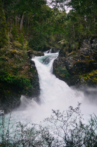 Rocky waterfall in Bariloche, Argentina