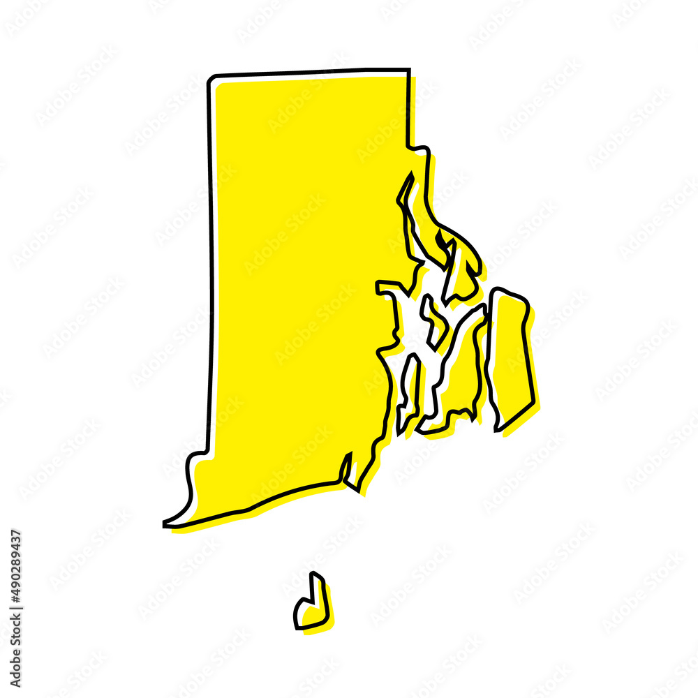 Simple Outline Map Of Rhode Island Is A State Of United States   1000 F 490289437 Fj8OBmfom3n568aGjjMM48kSYBySpI7T 