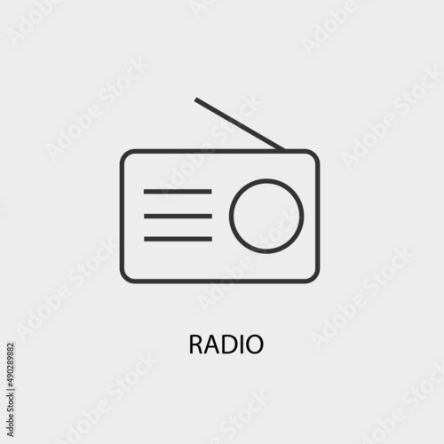 Radio vector icon illustration sign