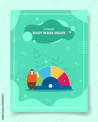 bmi body mass index for template of banners, flyer, books, and magazine cover photo