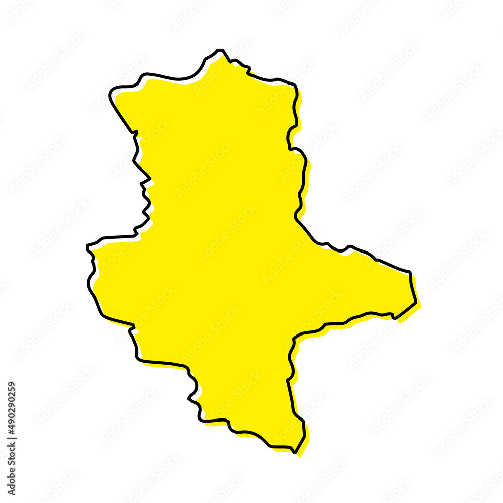 Simple outline map of Saxony-Anhalt is a state of Germany.