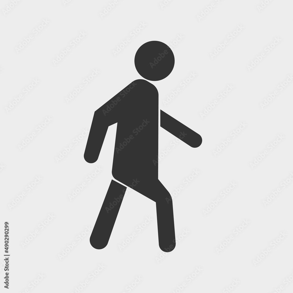 Walk vector icon illustration sign Walk vector icon illustration sign