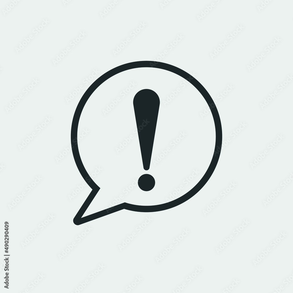 attention vector icon illustration sign attention vector icon illustration sign