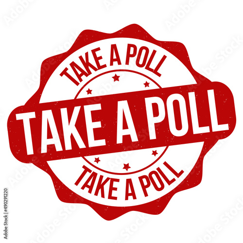 Take a poll grunge rubber stamp