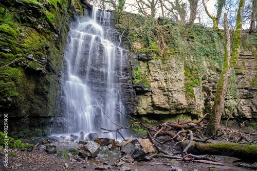 Waterfall Swallet in Bretton, Peak District National Park, England
