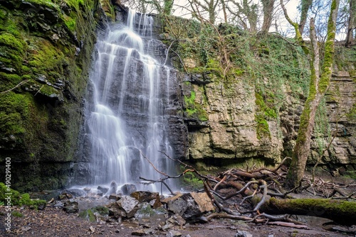 Waterfall Swallet in Bretton  Peak District National Park  England