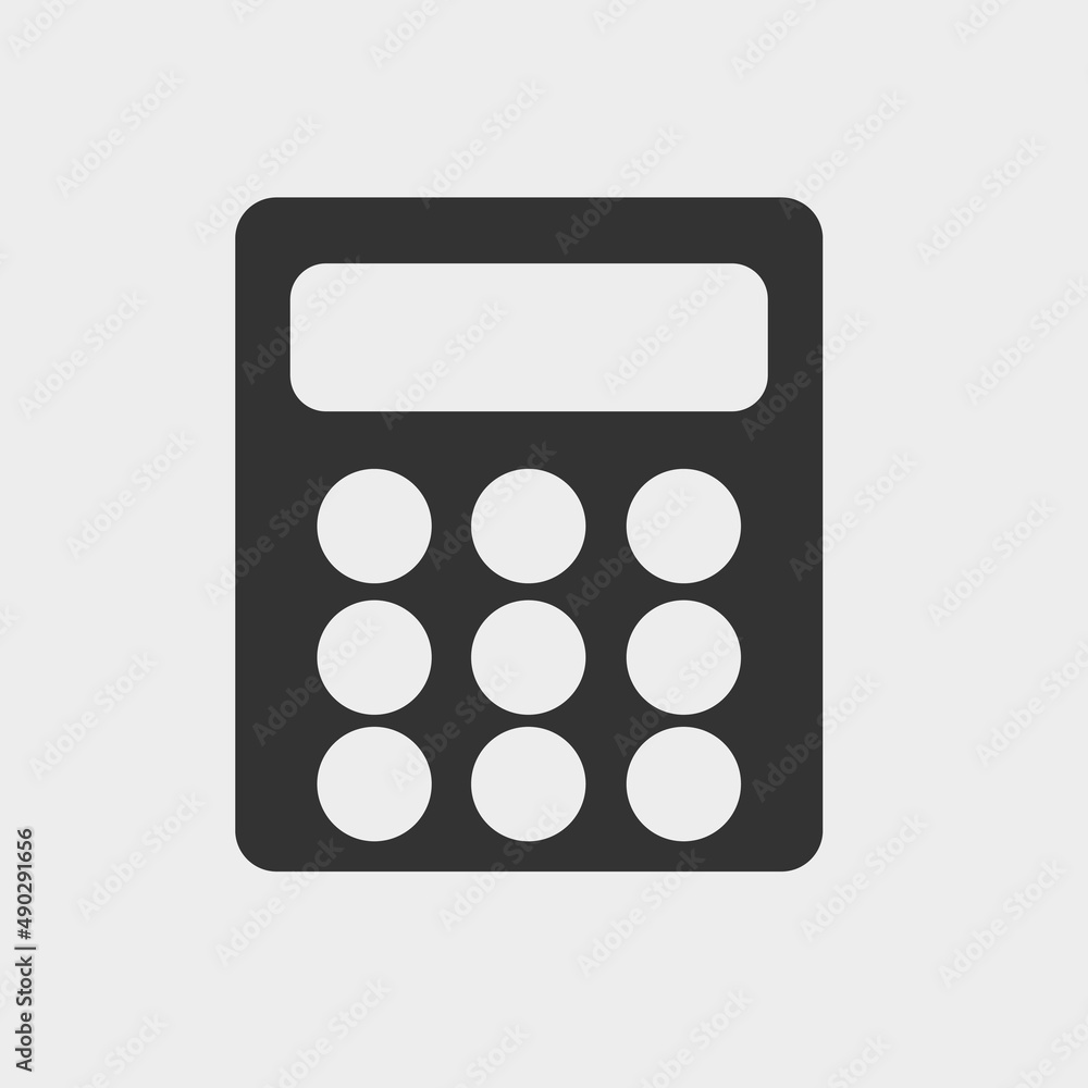 Calculator vector icon illustration sign Calculator vector icon illustration sign