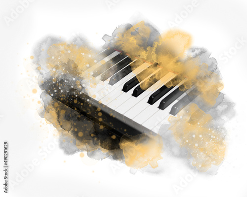 Piano - 6. Music graphic with piano in vector quality.