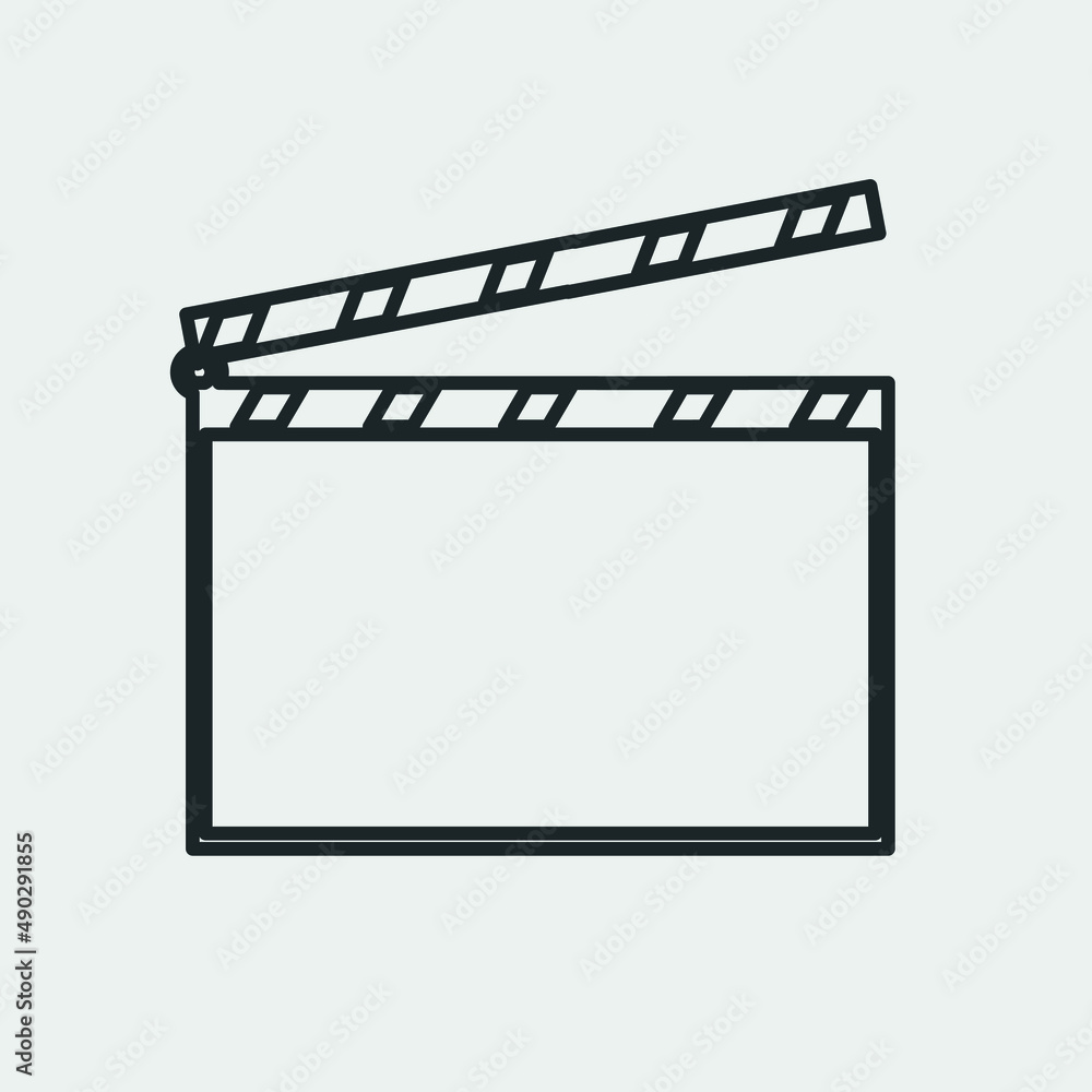 Clapperboard vector icon illustration sign Clapperboard vector icon illustration sign