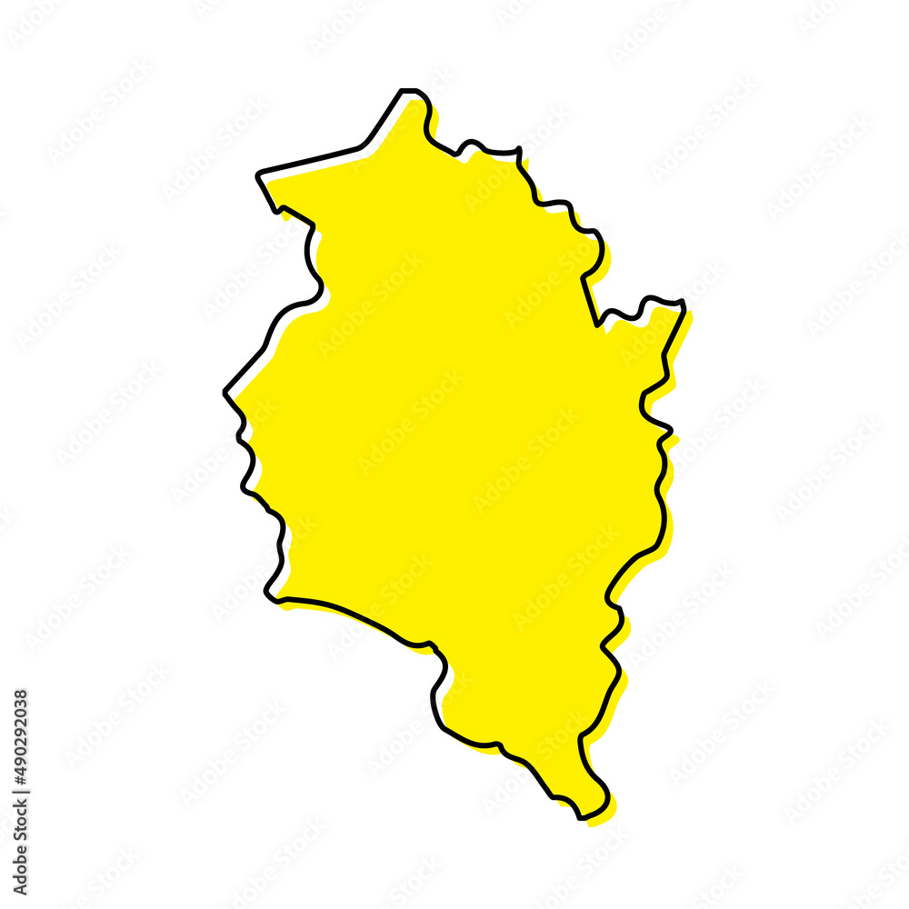 Simple outline map of Vorarlberg is a state of Austria.