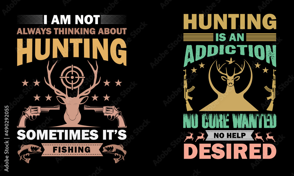 Fototapeta premium Hunting t shirt design.