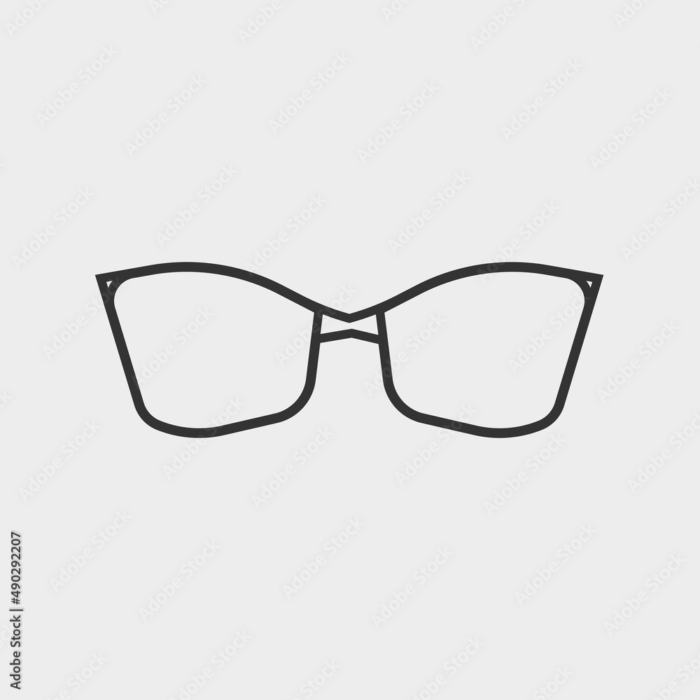 Glasses vector icon illustration sign Glasses vector icon illustration sign
