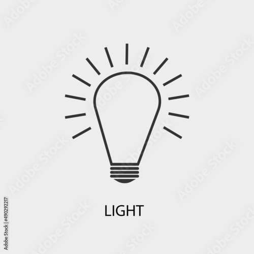 Light vector icon illustration sign