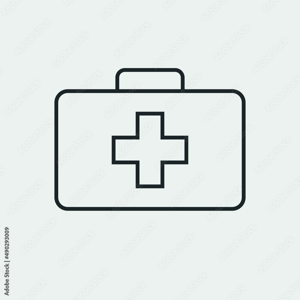 Medical bag vector icon illustration sign Medical bag vector icon illustration sign