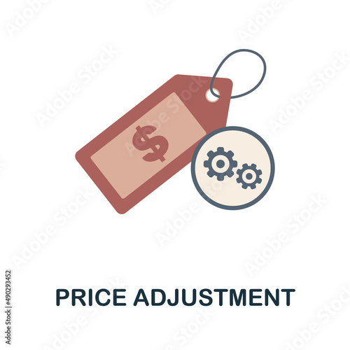Price Adjustment flat icon. Colored element sign from market integration collection. Flat Price Adjustment icon sign for web design, infographics and more.