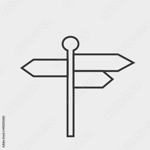 Signpost vector icon illustration sign