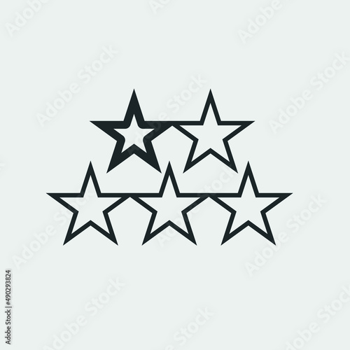Star rating vector icon illustration sign