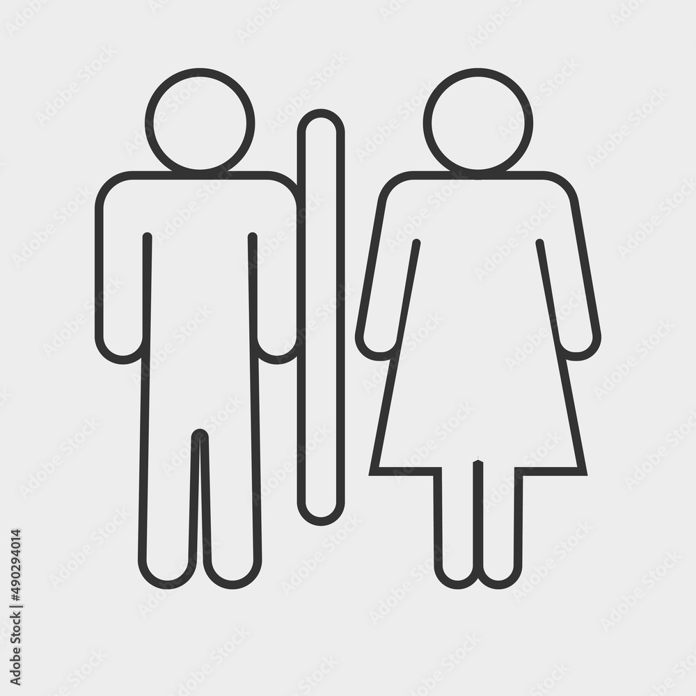 Toilet vector icon illustration sign Toilet vector icon illustration sign