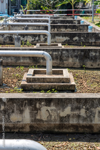 Wallpaper Mural Sludge drying bed in waste-water treatment plant system, brown sand in unplanted drying bed. Waste management facility from urban city. Torontodigital.ca