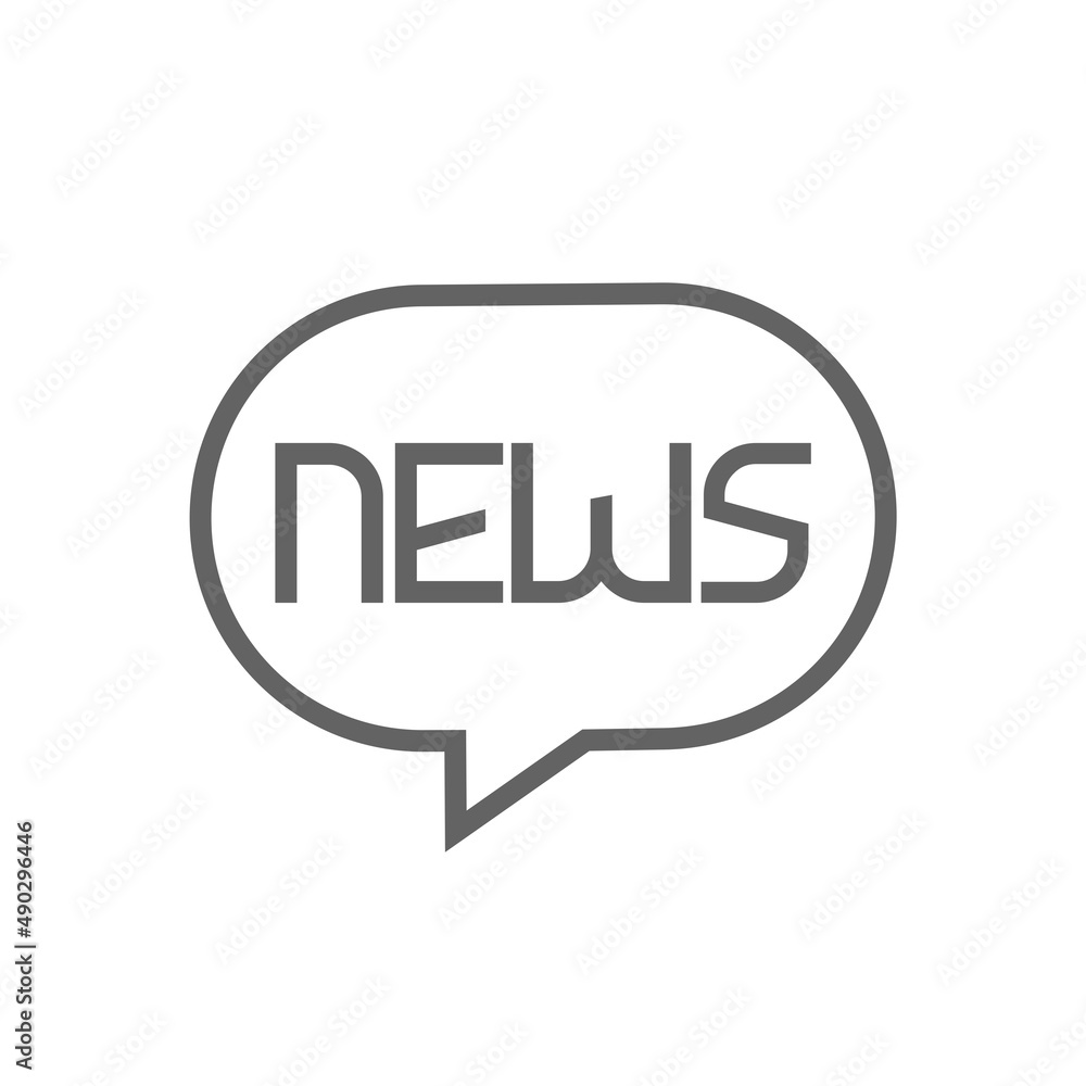 Speech bubble news concept icon isolated on white background Speech bubble news concept icon isolated on white background