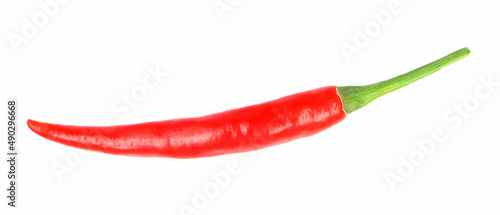 fresh red chili, Spicy spices. isolated white background.
