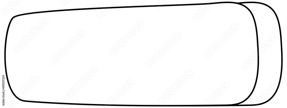 Minus sign black and white doodle character Minus sign black and white doodle character