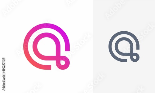 Letter Q logo. Icon design. Template elements. Geometric abstract logos