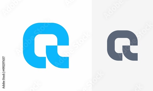 Letter Q logo. Initial Q letter logo icon design. Geometric abstract logos