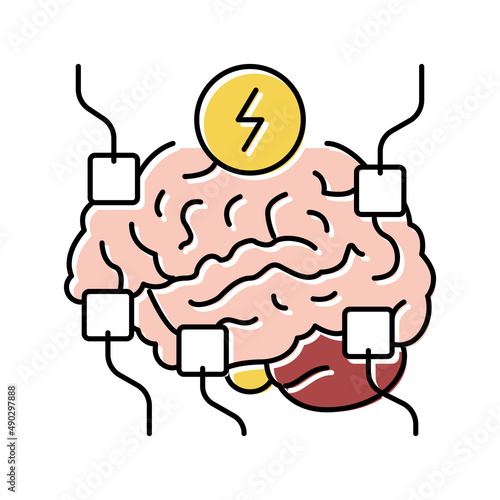 functional neurosurgery color icon vector illustration
