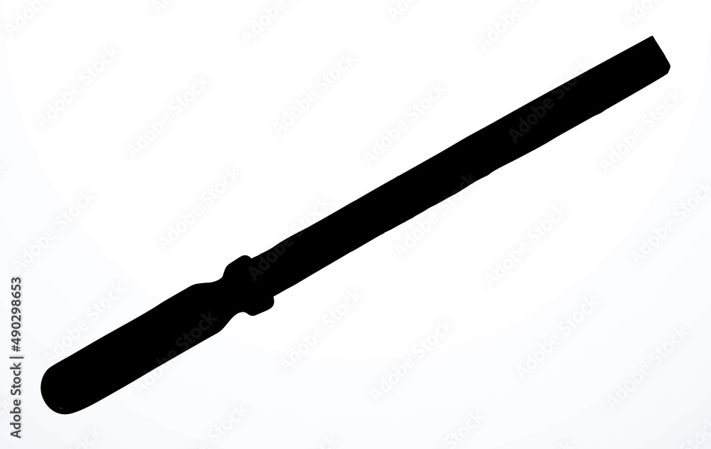 Old steel file. Vector drawing Old steel file. Vector drawing