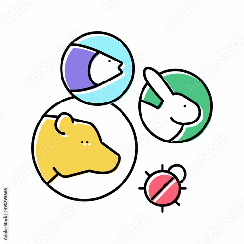 biodiversity and ecosystem color icon vector illustration