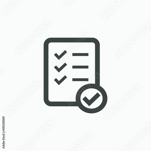 clipboard, checklist, declaration icon vector isolated